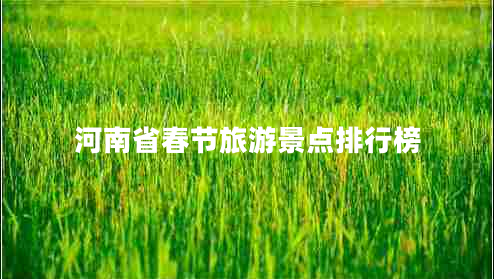 河南省春節(jié)旅游景點排行榜