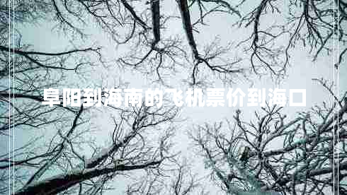 阜陽(yáng)到海南的飛機(jī)票價(jià)到?？? title=