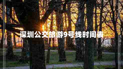 深圳公交旅游9號線時間表