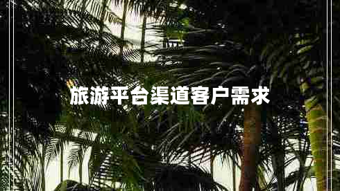 旅游平臺渠道客戶需求
