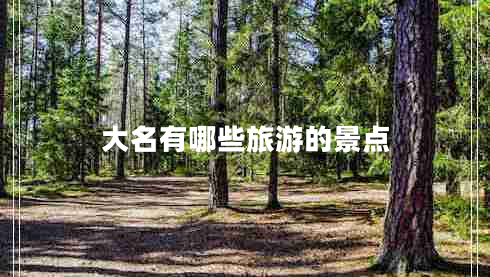 大名有哪些旅游的景點