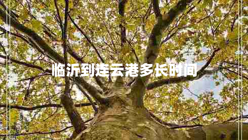 臨沂到連云港多長時間