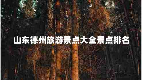 山東德州旅游景點大全景點排名