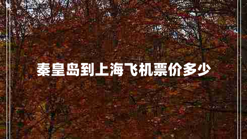 秦皇島到上海飛機(jī)票價(jià)多少