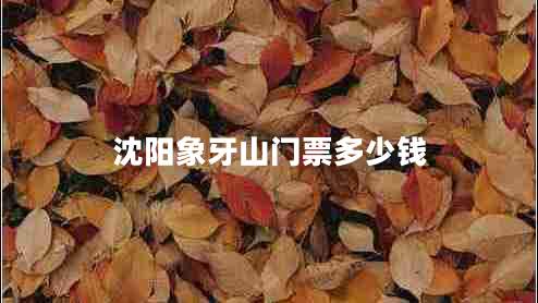 沈陽(yáng)象牙山門票多少錢