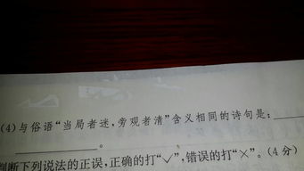 關(guān)于當(dāng)事者迷旁觀(guān)者清的詩(shī)句