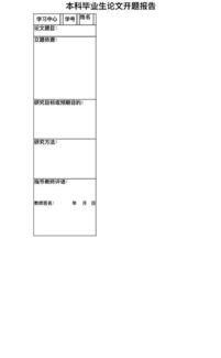 對于本科開題報告內容的分析(本科開題報告內容的分析)