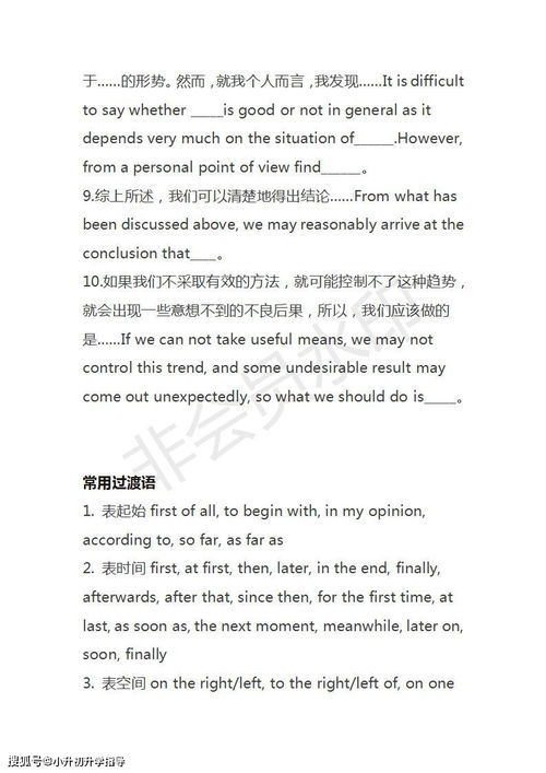 英語作文模板開頭句型