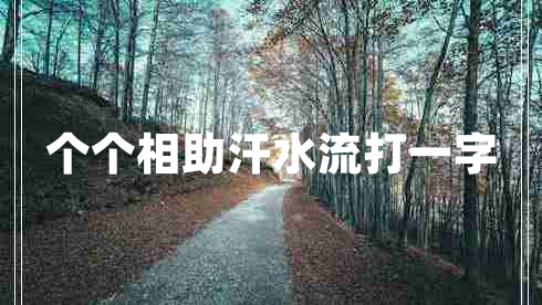 個個相助汗水流打一字