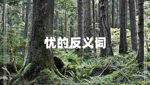 憂的反義詞