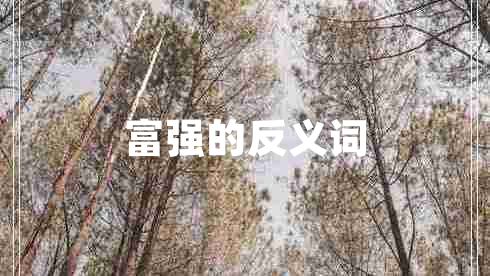 富強(qiáng)的反義詞