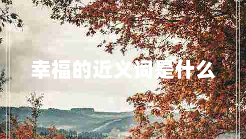 幸福的近義詞是什么