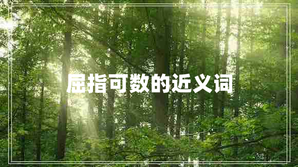 屈指可數的近義詞