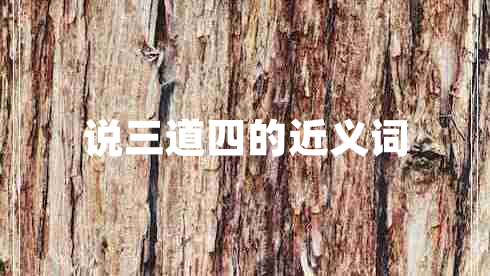 說(shuō)三道四的近義詞