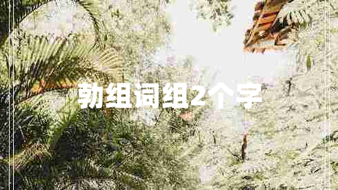 勃組詞組2個字
