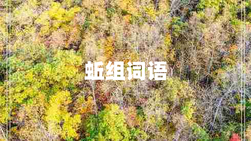 蚯組詞語