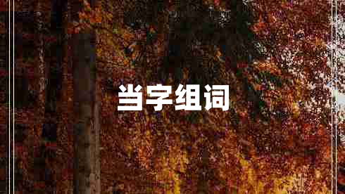 當(dāng)字組詞