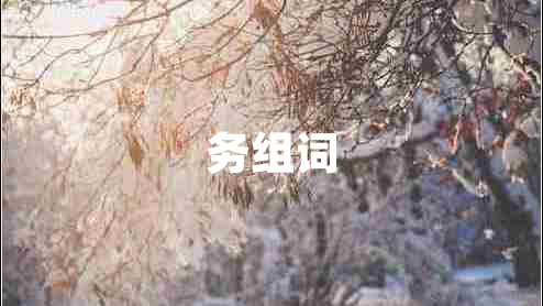 務組詞