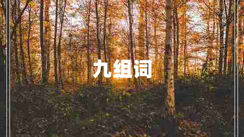 九組詞