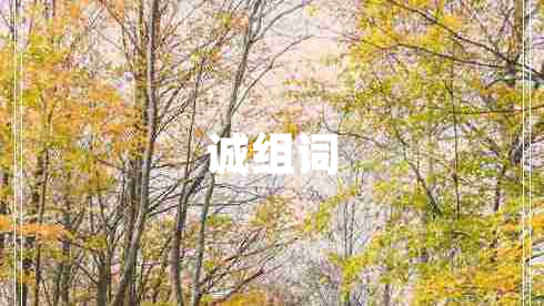 誠(chéng)組詞
