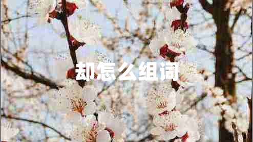 卻怎么組詞