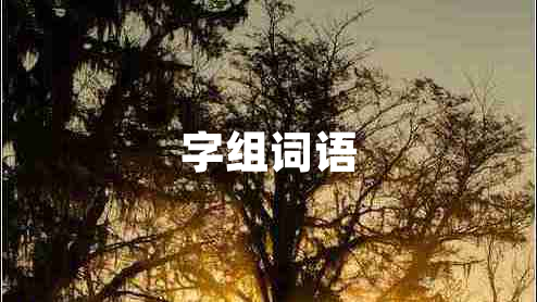 字組詞語