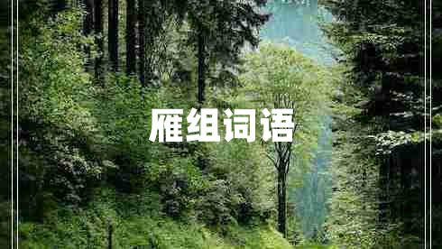 雁組詞語