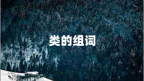 類的組詞