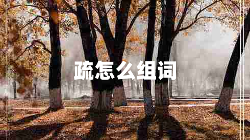 疏怎么組詞