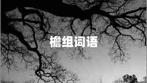 檐組詞語