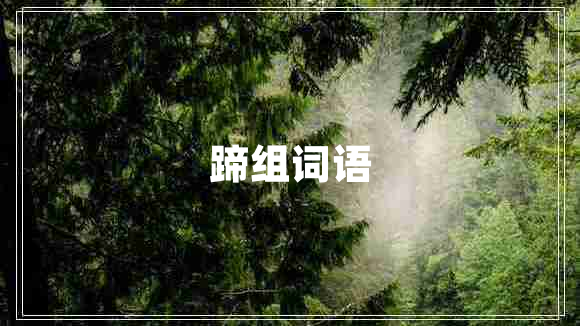 蹄組詞語