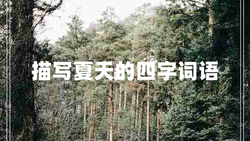 描寫夏天的四字詞語(yǔ)