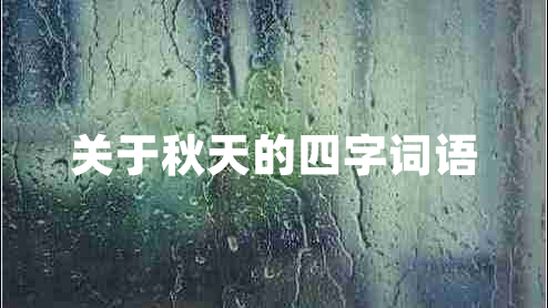 關于秋天的四字詞語