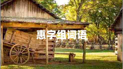 惠字組詞語