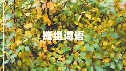 掩組詞語