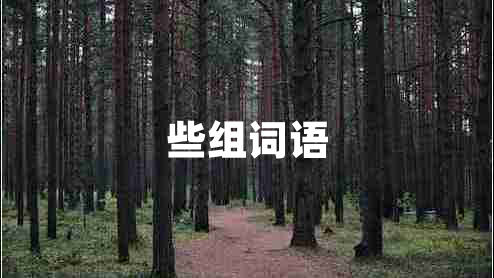 些組詞語