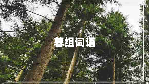 暮組詞語