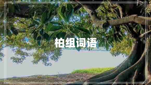 柏組詞語