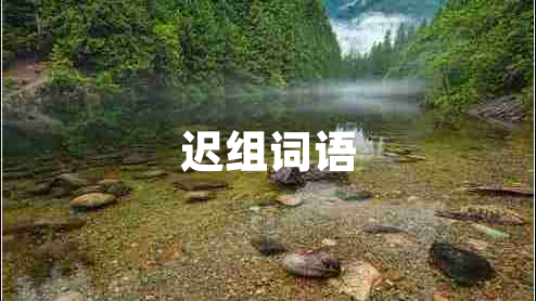 遲組詞語