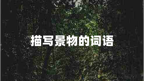 描寫景物的詞語