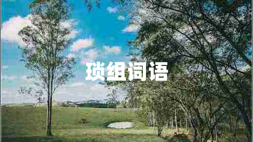 瑣組詞語