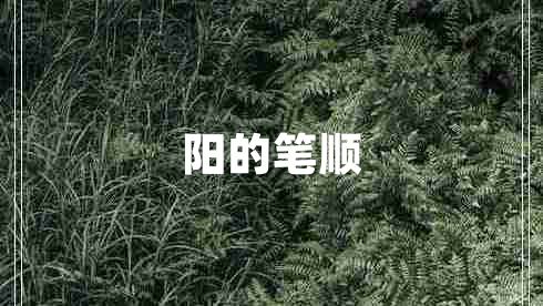 陽的筆順
