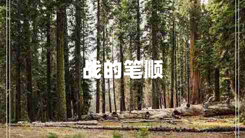 戰(zhàn)的筆順