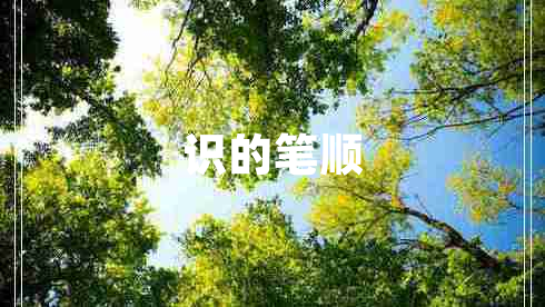 識(shí)的筆順