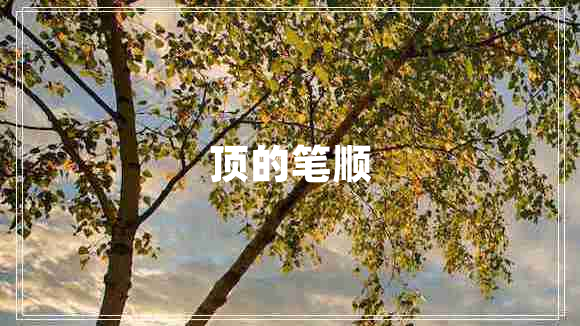 頂?shù)墓P順