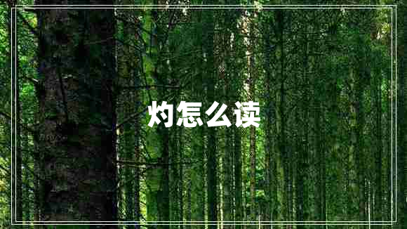 灼怎么讀
