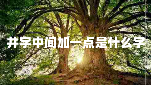 井字中間加一點是什么字