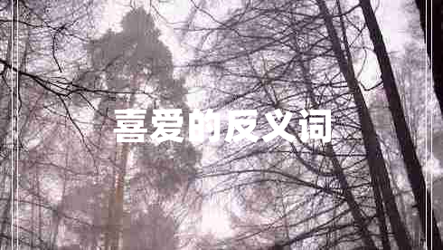 喜愛的反義詞