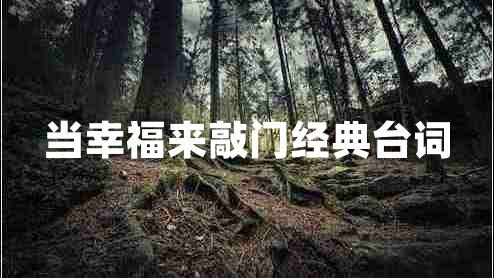 當(dāng)幸福來敲門經(jīng)典臺詞