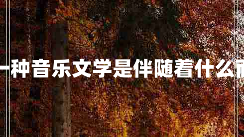 詞作為一種音樂文學(xué)是伴隨著什么而興起的